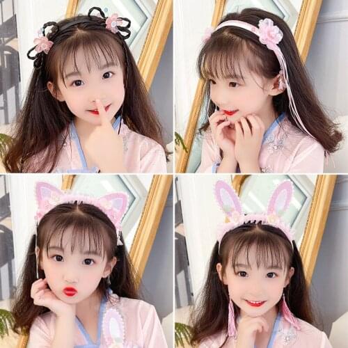 New Cute Flower Hair Band for Girls Child Hair Clip Handmade Strawberry Hairbands Birthday Gifts Headwear Hair Accessories JA191