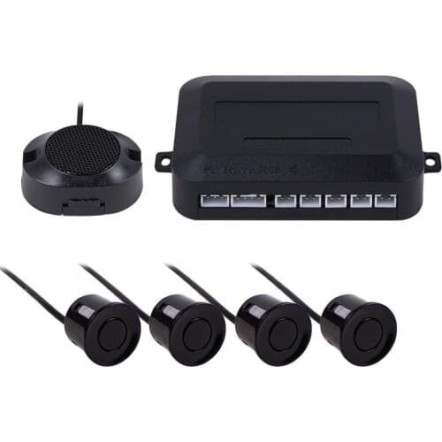 Parking Sensor Car Parking Kit Buzzer 23mm 4 Sensors Reverse Backup Radar Sound Alert Indicator Probe System 12V 7 Colors