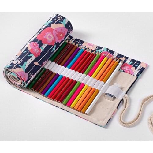 Crayon Bag Rollable Case Pencil Case for Brushes Make Up Brushes Storage Bag Art Pencil Case Roll Box Pencil Case for Office