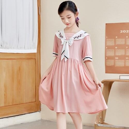Girl Dress Summer Chiffon Princess Dress Elegant Bownot Kids Dresses for Girls 6 8 10 12 14 16 Years Childrens Clothing