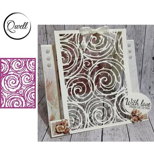 QWELL Background Lace Metal Cutting Dies for Scrapbooking and Card Making Paper Embossing Craft New 2019 die cuts