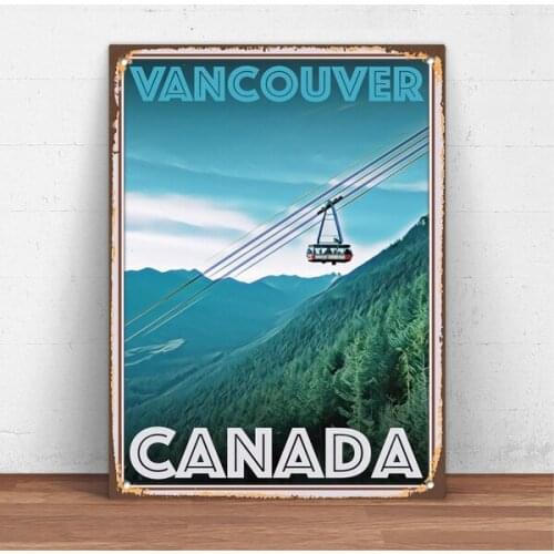 Retro Vintage Vancouver Canada Metal Tin Sign Metal Sign Wall Decor Fashion Art Decor Poster,Man Cave,Garage,Bar,Pub H101