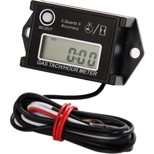Waterproof inductive Tach Hour Meter RPM meter for gas petrol engine motocross Snowmobile ATV Generator Motorcycle jet truck MX