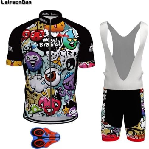 SPTGRVO LairschDan Funny Cycling Jersey Set 2021 Pro Team Short Sleeve Bike Clothing Kit Maillot Ropa Ciclismo Suit Bicycle Wear