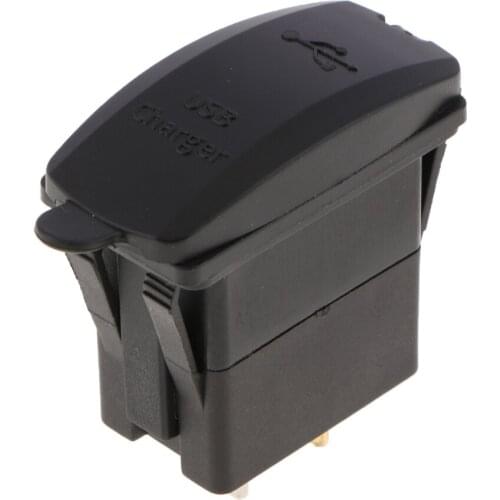 Universal 12V-24V Car Charger Waterproof Dual Port Auto Adapter Outlet Mobile Phone Charger For Auto Car Mobilephone Boat Marine