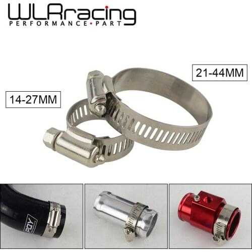 10PC 14-27MM/21-44MM Unversal Exhaust Turbo Adjustable Hose Clamp 201 Stainless Steel Turbo Exhaust Intercooler Silicone Coupler