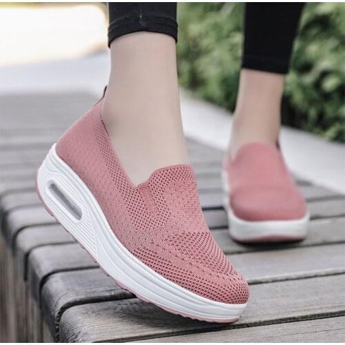 Womens Flat Platform Shoes Breathable Vulcanized Woman Slip On Casual Fashion Ladies Walking Female Summer 2020 Hot New