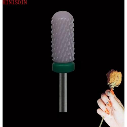 10 pcs Pink Ceramic Nail Drill Bit - Smooth Top Bit