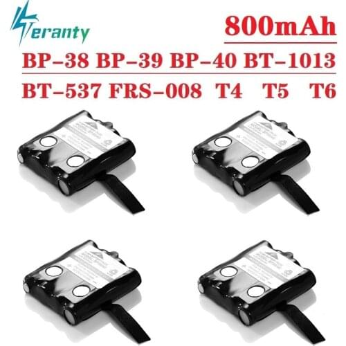 2/4/5Pcs/Set 4.8V 800MAH NI-MH Battery For Uniden BP-38 BP-39 BP-40 BT-1013 BT-537 For MOTOROLA TLKR T4 T5 T6 T7 T8 Series Model