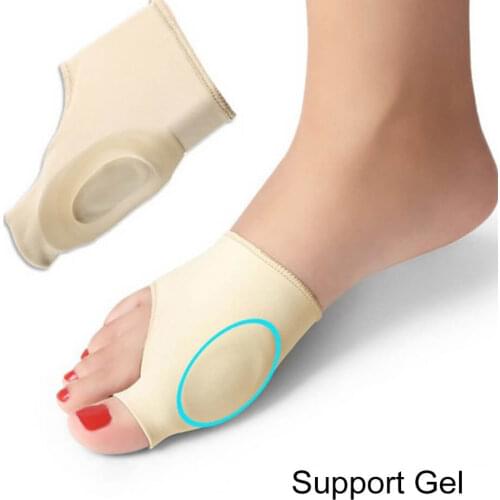 2 Pcs Toe Straightener Separator Bunion Corrector Gel Pad Stretch Nylon Hallux Valgus Toe Protector Guard Orthopedic Supplies