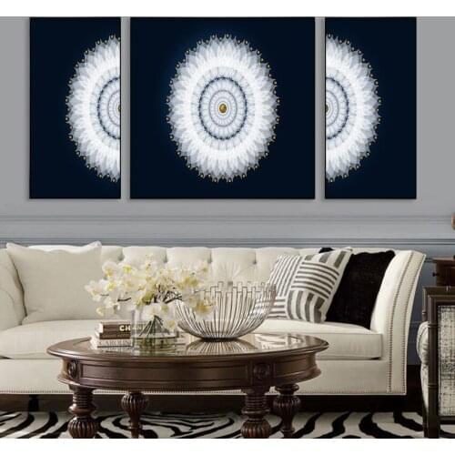 Abstract Dark Colors Combination Canvas Painting Posters and Prints Wall Art Pictures for Living Room Bedroom Round Home Decor