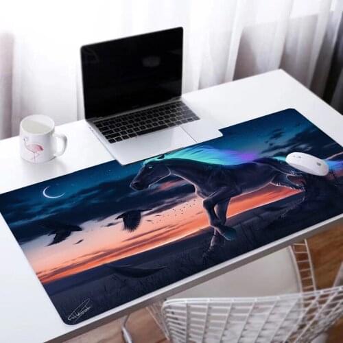 A running horse Mouse pad gaming accessories speed keyboard desk mat mini pc non-slip office desktop gamer keyboard mousepad