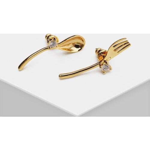 Amorita boutique EH34563 spoon and fork fashion drop earring