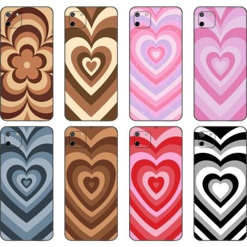 Black tpu Case For OPPO Realme C11 C20 C21 Case Back Cover Bumper Latte Love Coffee Heart