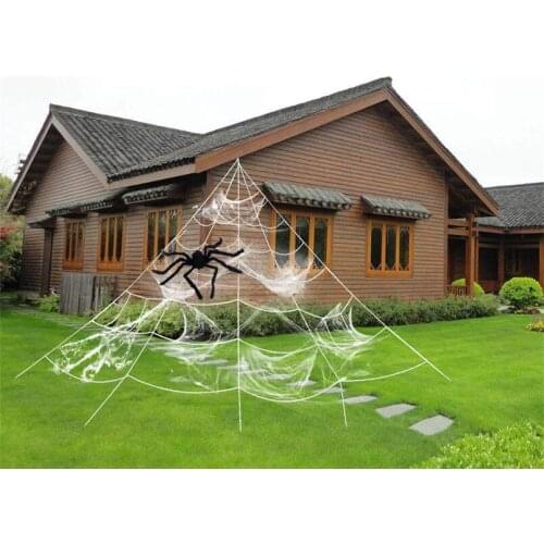 Halloween Decoration Props Triangle Spider Web Oversized Fan-shaped Web Party Easter Atmosphere Layout Tricky Supplies Ghost