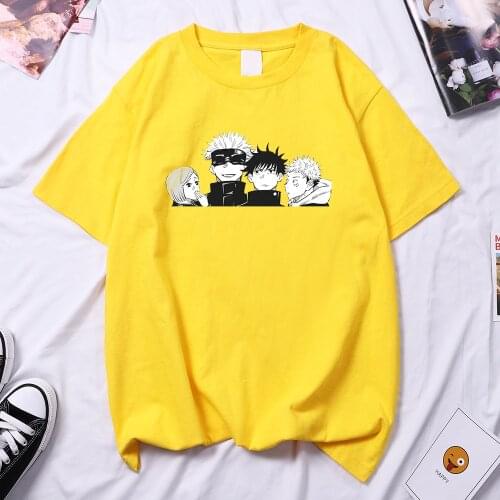Jujutsu Kaisen Team Goth Short Sleeve Tops For Woman 2021 Summer T-Shirt Hip Hop Casual T Shirt Korean Style Woman Tee Shirt