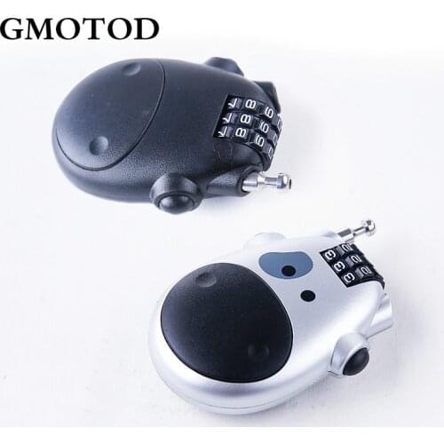 GMOTOD Motorcycle retractable helmet lock bike disc brake helmet bag anti-theft password lock