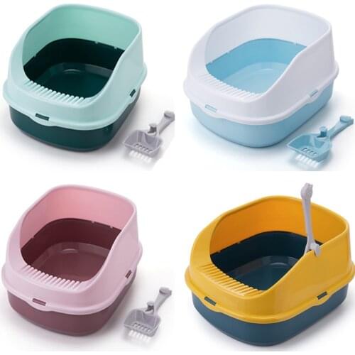 Litter Box Cat Autolimpiable Large Plastics Indoor Toilet Bedpan Anti Splash Products House Furniture Selfs Cleaning Accessories
