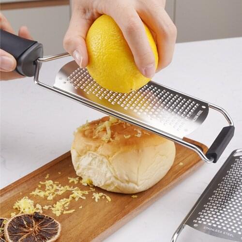 Multi-functional Wide-board Cheese Grater Stainless Steel Citrus Lemon Ginger Garlic Shredder Kitchen Tool Manual Slicer
