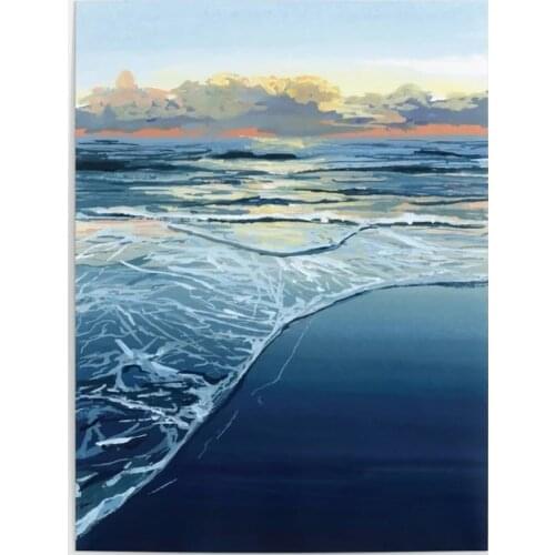 Modular Hd Prints Pictures Ocean Landscape Paintings Home Decoration Canvas High Tide Poster Wall Art For Living Room No Frame