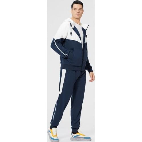 2021 EU Large Size Mens Tracksuits Zip Up Hoodies Sweatshirts Sweatpants Sets Sportswear Casual Autumn Spring Sports Suits