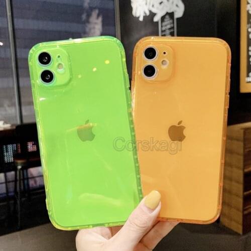 Soft Clear TPU Silicone Case for Apple iphone 12 11 pro max mini 12 pro XR X XS MAX 8 7 Plus Anti-knock Cover