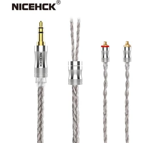 NiceHCK C24-3 Upgrade Wire 24 Core Silver Plated Copper Earphone Cable 3.5mm/2.5mm/4.4mm MMCX/NX7/QDC/0.78 2Pin for ST-10s YTAO