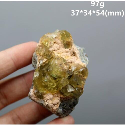 New mineral! 100% Natural yellow fluorite Cluster mineral specimens Stones and crystals quartz Healing crystal