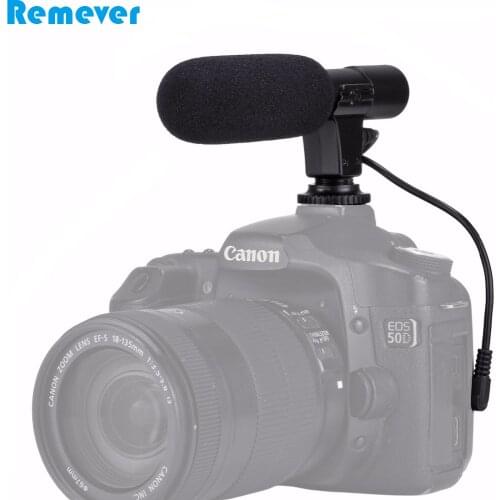 New Stereo Microphone for DV Camera Video Recording Interviewing 3.5mm Digital Recording Microphone for DSLR Cameras