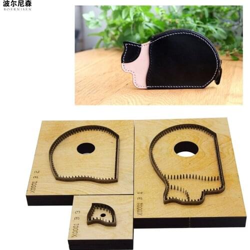 SMVAUON knife cat wallet DIY leather die-cut laser machine cutting leather craft wallet Suitable For Die-cutting Machines