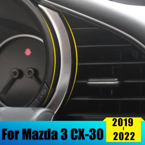 Stainless Steel Car Instrument Panel Dashboard display Cover For Mazda 3 Alexa 2019 2020 Decorative Trim Sticker Accessories