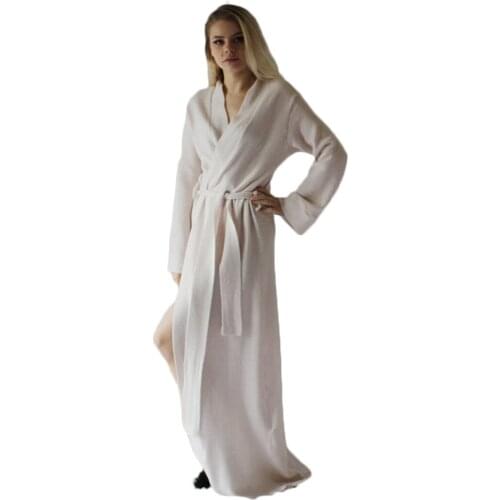 Sexy Women Nightrobes Long Sleeve Pajamas Bathrobe with Belt Photo Shoot Dress Party Evening Nightgowns