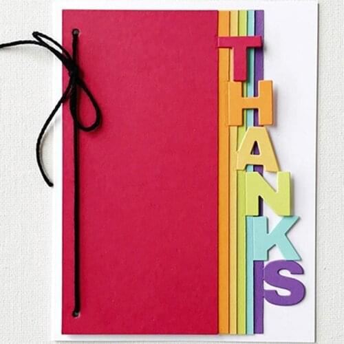 Letter Thanks Metal Cutting Dies Stencils For DIY Scrapbooking Decorative Embossing Suit Paper Card Die Cutting Template 2018