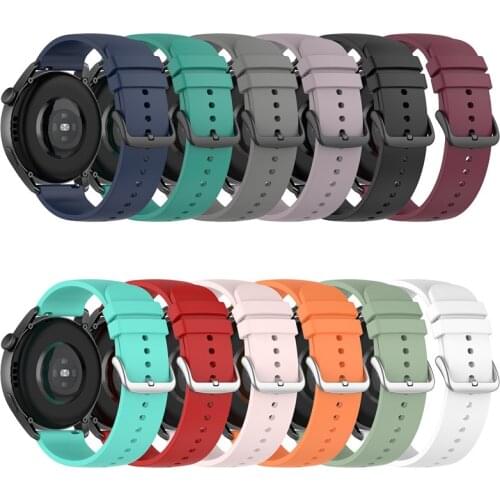 20mm 22mm Silicone Straps For Huawei watch3/GT2 for Samsung Galaxy Watch3 / Active Smart Bands Replacement Watchband