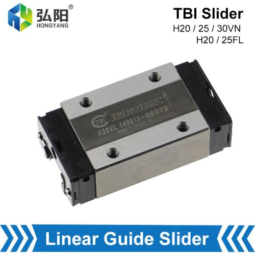 TBI Slider Square Rail Flange Slider Linear Guide Slider H20/25/30VLVN H20/25FL CNC Engraving Machine Motion Bearing
