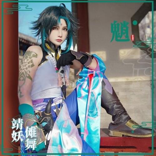 Xiao Genshin Impact Cosplays Xiao Cosplay Costume Halloween costumes Full set 2021 party dress costumes for male man