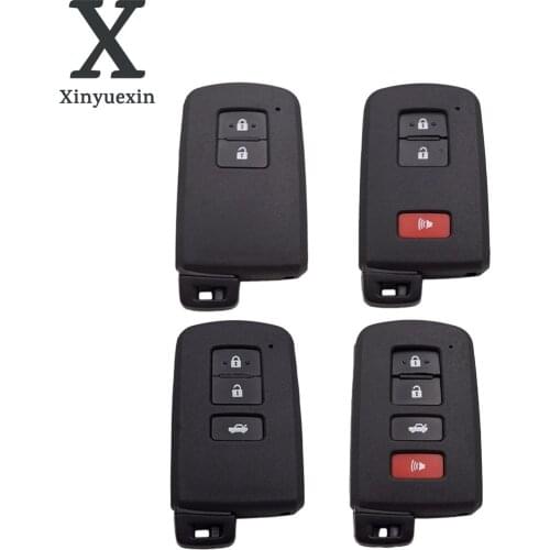 Xinyuexin 2/2+1/3/3+1 Buttons Replacement Smart Remote Car Key Shell Case Housing for Toyota Avalon Camry Uncut Blade