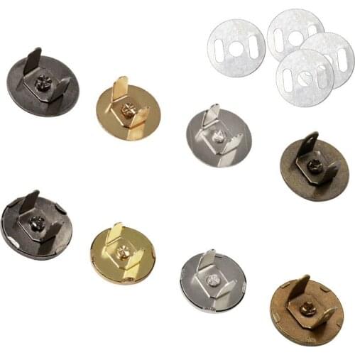 40Sets 14mm 18mm Metal Button Strong Magnetic Snap Fasteners Clasps Buttons for Handbag Purse Wallet Bags Parts Accessories