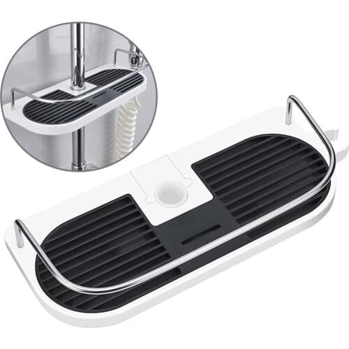 1 Pcs ABS Punch-Free Shower Shelf Caddy Shower Rack Rganizer for Shower Head Shampoo