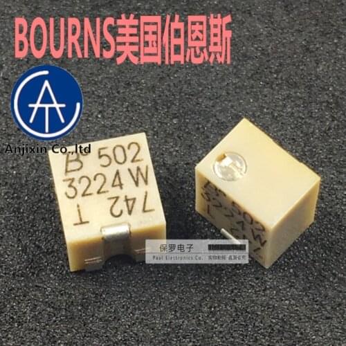 10pcs 100% orginal new real stock BOURNS 3224W-1-502E 5K multi-turn high precision adjustable resistance potentiometer