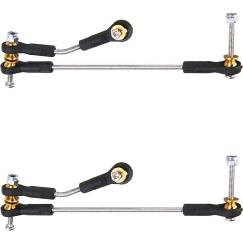 2 Set Steering Pull Rod Servo Rod Upgrade Parts for WPL B14 B24 B16 B36 C14 C24 C44 1/16 RC Car Accessories