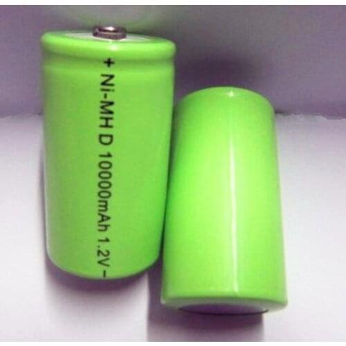 2PCS Ni-Mh D 10000mah 2pieces recharger Rechargeable one number battery batteries LR20 SIZE D 33600