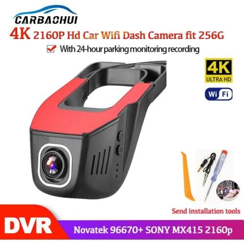 4K HD 2160P Car universal DVR wifi Dash Camera Video Recorder camera Front and Rear 24H Parking HD Night Vision high quality