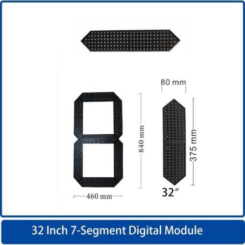 4Pcs/Lot 32 Inches 7-Segment of the Number Module,LED clock screen / Oil price screen / Scoreboard,Outdoor highlight waterproof