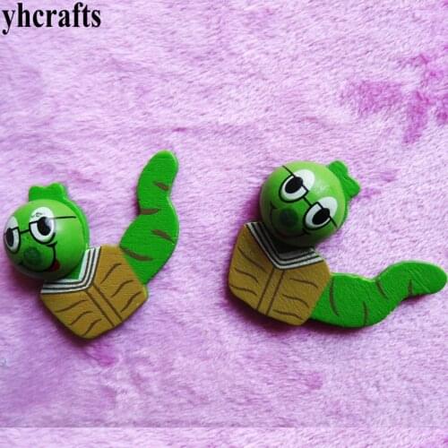 5PCS/LOT.Elapoid snake wood stickers Kids toys Spring Easter crafts Garden decoraion Kids wall ornament Classic toys Children