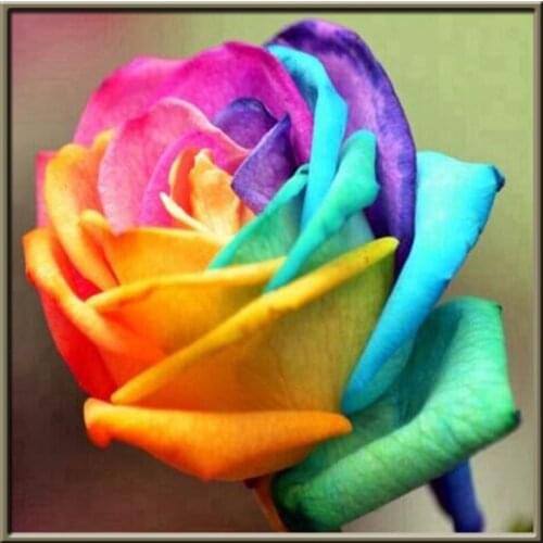 Diamond Mosaic Flowers 5D Diy Diamond Painting Full Drill Round Diamond Embroidery Colored Flowers Cross Stitch Home Decor Art