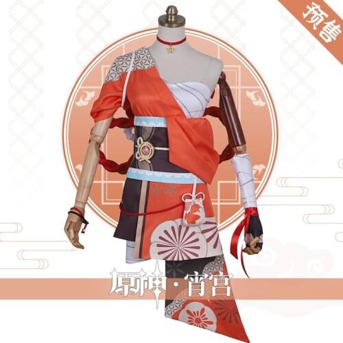 Anime Genshin Impact Yoimiya Game Suit Daily Dress Kimono Battle Uniform Cosplay Costume Halloween Women Free Shipping 2021 New