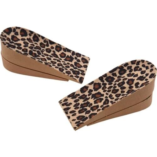 ASDS-4 x Sole Heel Pad PVC Leopard Growing for Women Men + 4.5cm