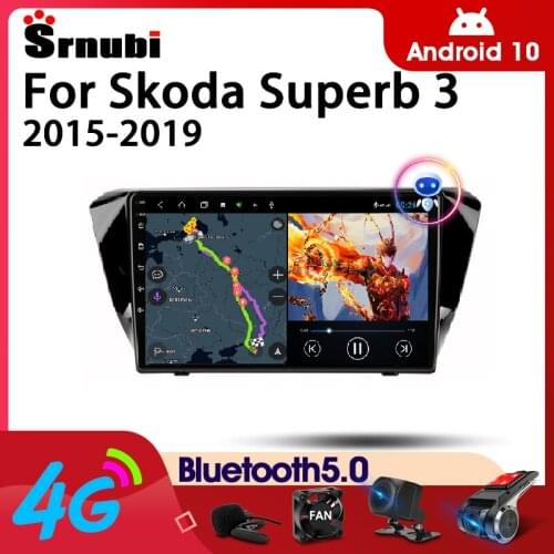 Android 10 2 Din Car Stereo Audio Radio for Skoda Superb 3 2015-2019 Multimedia Video Touch Screen Player Speaker MP5 DVD 10" TV