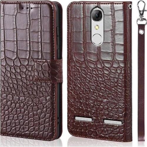 DOREXLON Crocodile Skin PU Leather Case for Lenovo K6 Vibe K6 Power K33a48 Flip Wallet Case for Lenovo K6 Flip Phone Case